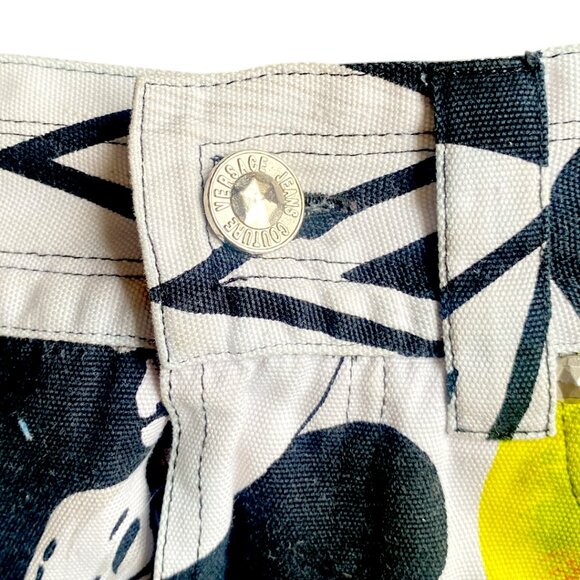 Versace Vintage 80's 90's NY Big City Statue Liberty RARE Versace Jean Skirt XS - Picture 10 of 15